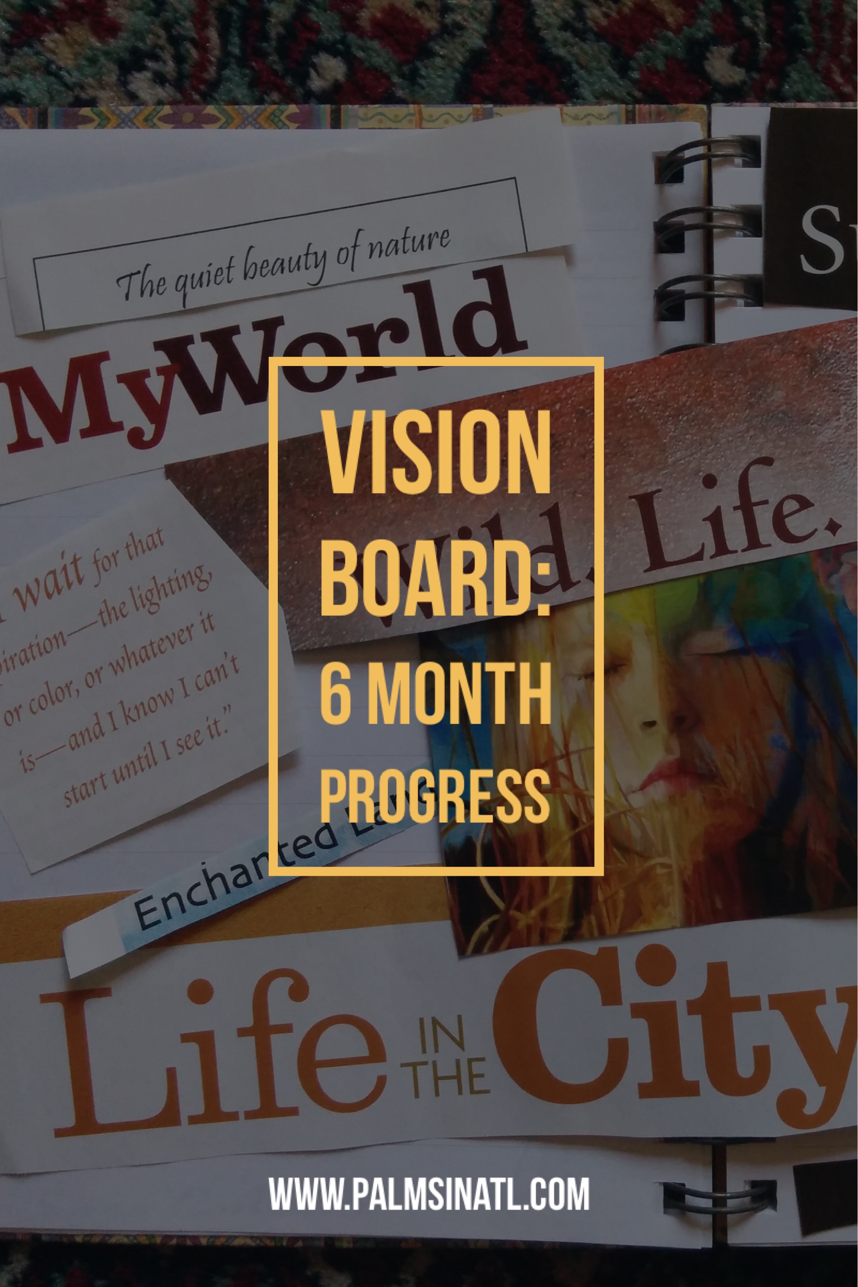 Digital Vision Board 6 Month Progress - The Palmetto Peaches