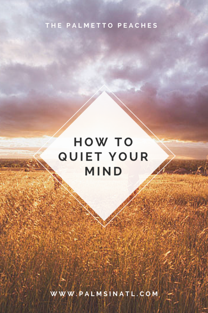 How To Quiet Your Mind -- The Palmetto Peaches