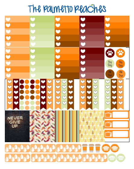 October - Fall - ECLP printable - The Palmetto Peaches