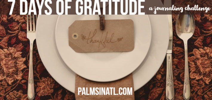 7 Days of Gratitude: A Journaling Challenge - The Palmetto Peaches - palmsinatl.com